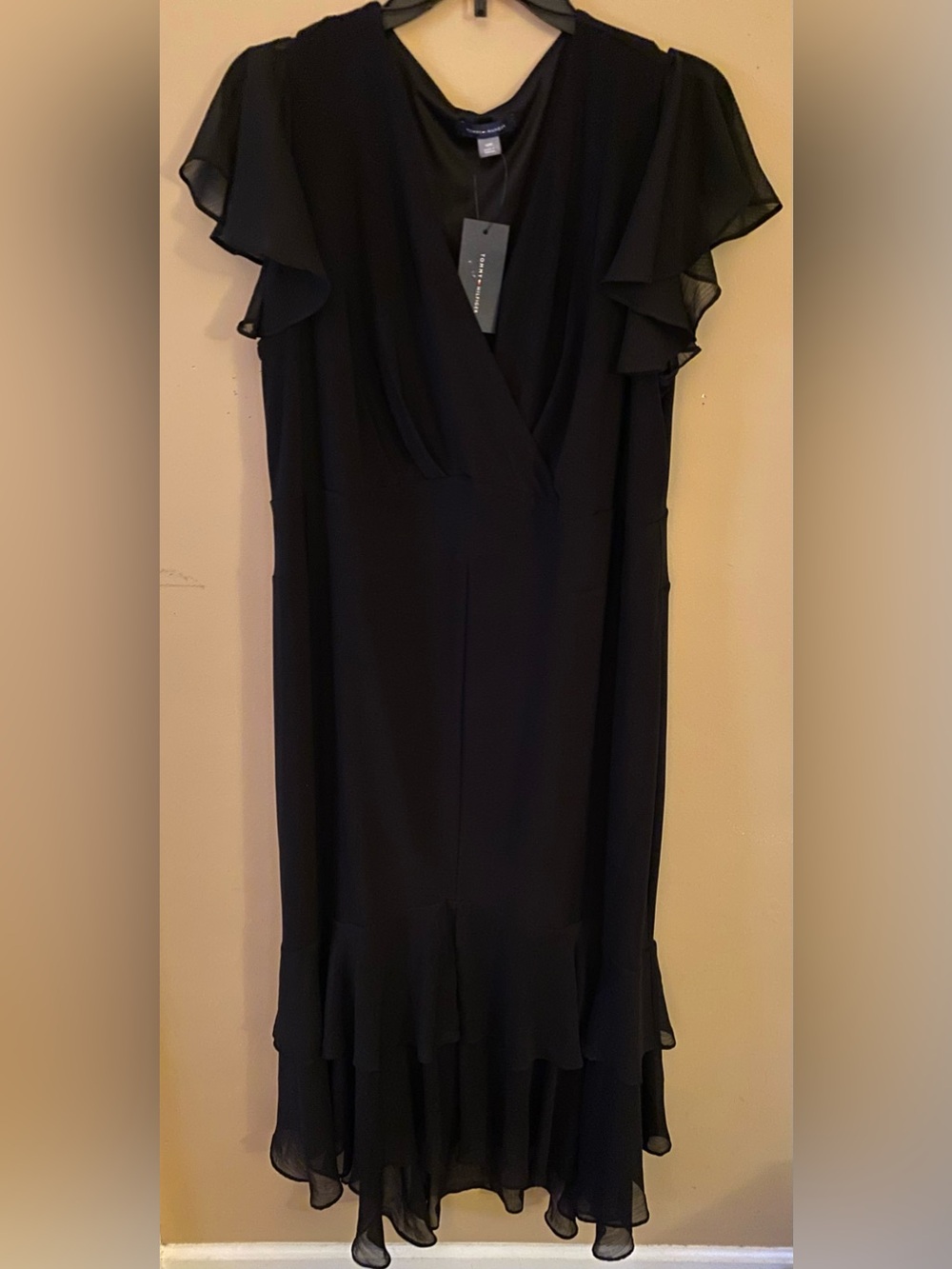 Tommy Hilfiger Black Ankle Length Formal Dress